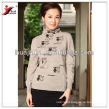 Stylish cashmere knitting woman formal sweater